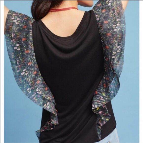 Anthropologie Vanessa Virginia Indak Flutter Top - Picture 2 of 10